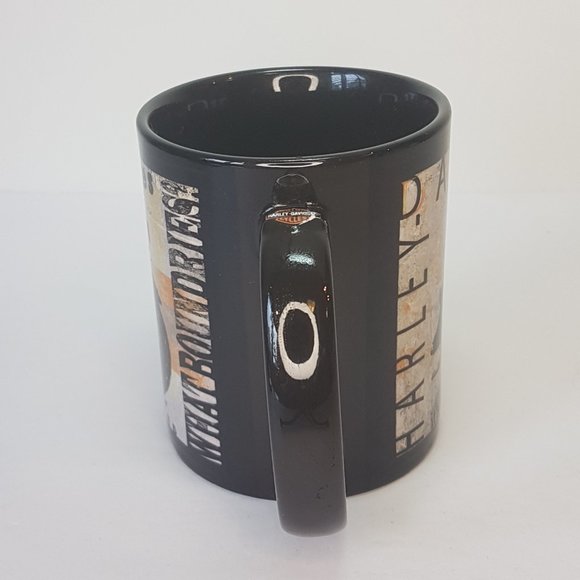 Vintage 2010 HARLEY-DAVIDSON Mug Teacup Licenced Mug Black Motorcycle Motorbike - Picture 6 of 16